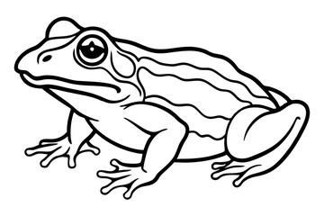 toad silhouette line art vector illustration