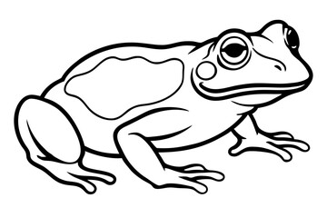 toad silhouette line art vector illustration
