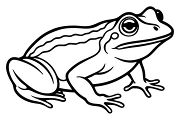 toad silhouette line art vector illustration