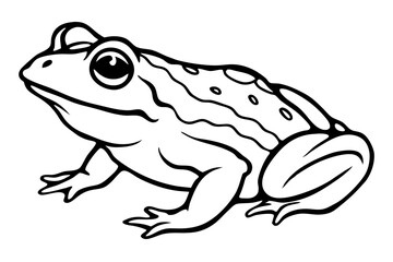 toad silhouette line art vector illustration