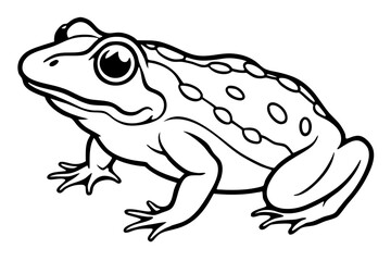 toad silhouette line art vector illustration