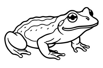toad silhouette line art vector illustration