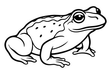 toad silhouette line art vector illustration