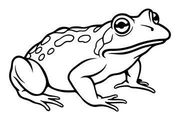 toad silhouette line art vector illustration