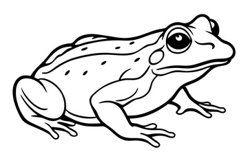 toad silhouette line art vector illustration