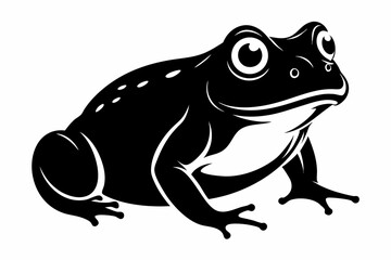 toad silhouette line art vector illustration