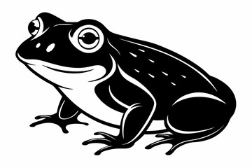 toad silhouette line art vector illustration