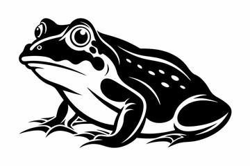 toad silhouette line art vector illustration