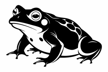 toad silhouette line art vector illustration