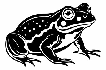 toad silhouette line art vector illustration