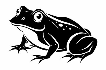 toad silhouette line art vector illustration