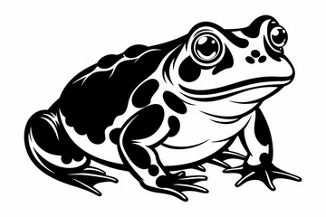 toad silhouette line art vector illustration