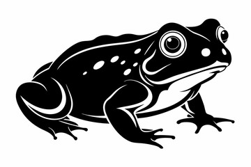 toad silhouette line art vector illustration