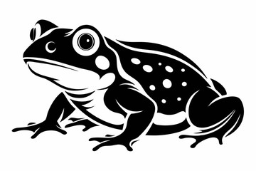 toad silhouette line art vector illustration