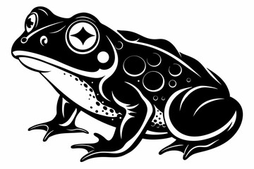 toad silhouette line art vector illustration