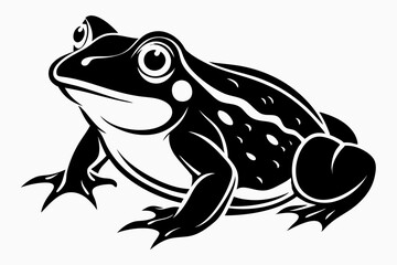 toad silhouette line art vector illustration
