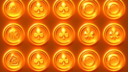 Golden Coins with Symbols