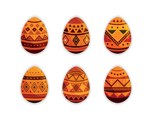 Tribal Ethnic Pattern Easter Eggs