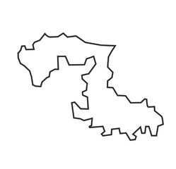dharashiv District vector outline map illustration