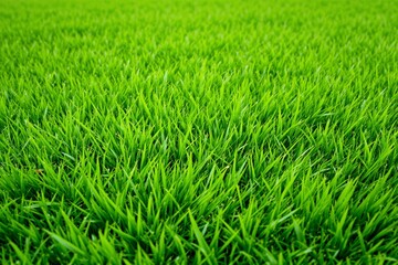 Vibrant green grass close-up in natural daylight.