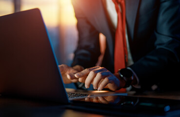 Man is working in the office