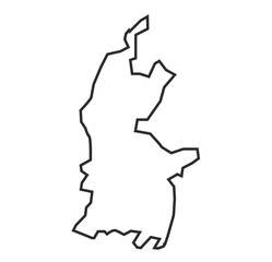 jalna District vector outline map illustration