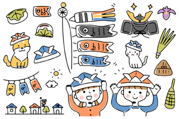 こどもの日のイラストセット①