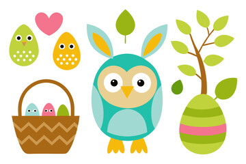 easter eggs and chickens