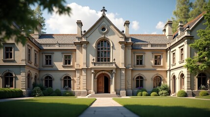 Naklejka premium Exterior of a Beautiful Architectural Structure