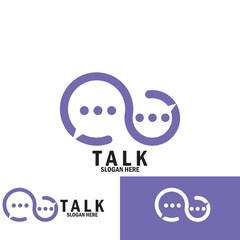 speech bubble chat and talk icon logo vector illustration template design