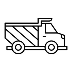Obraz premium dump truck outline icon