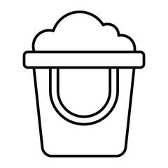 sand bucket outline icon