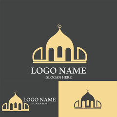 islamic icon vector logo illustration template design