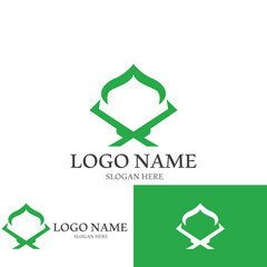 islamic icon vector logo illustration template design