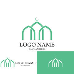islamic icon vector logo illustration template design