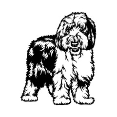 Bobtail Dog Breed - Pet Vector Cut file, Dog Silhouette Stencil - Cricut file