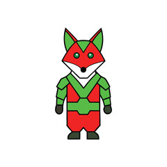 funny cartoon cat with green eyes