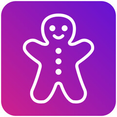 Gingerbread Vector Icon Design Illustration
