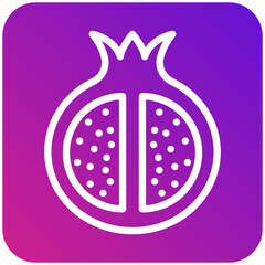 Pomegranate Vector Icon Design Illustration