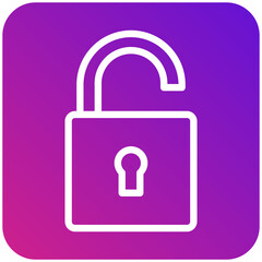 Unlocked Vector Icon Design Illustration
