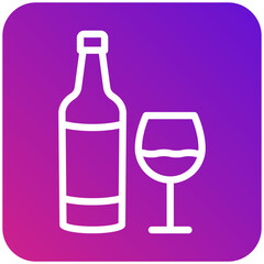 Wine bottle Vector Icon Design Illustration