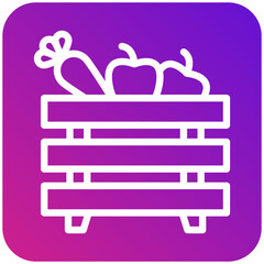Fruit basket Vector Icon Design Illustration