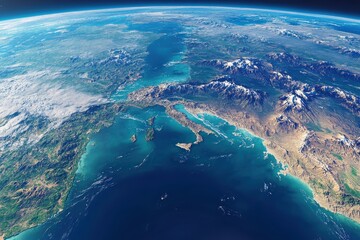 aerial view of the world