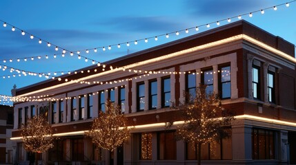 Fototapeta premium display holiday border lights