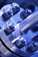 The flanged connection of pipeline