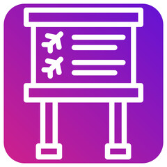 Flight information Vector Icon Design Illustration