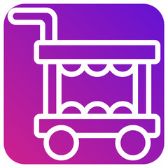Food trolley Vector Icon Design Illustration
