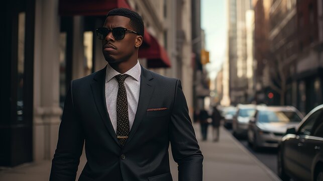 city black man with sunglasses