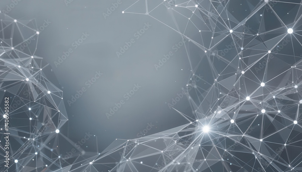 Poster Complex network of interconnected lines illustrating the concept of digital connectivity in modern technology