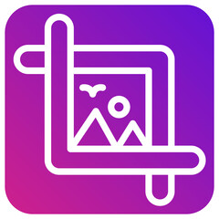 Crop tool Vector Icon Design Illustration